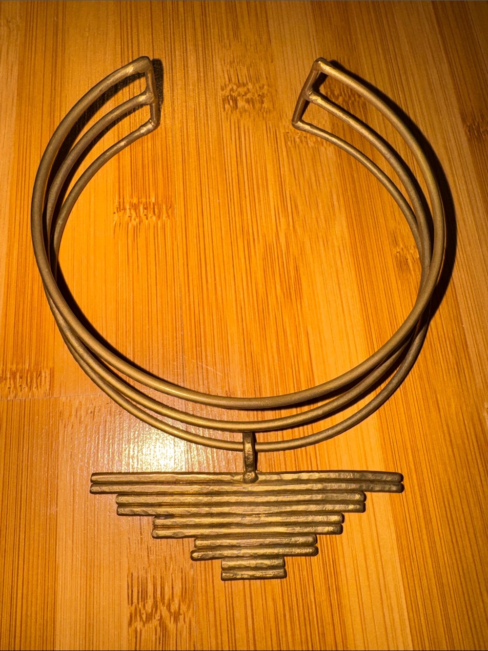 Artisan Bronze-Tone Statement Collar Necklace